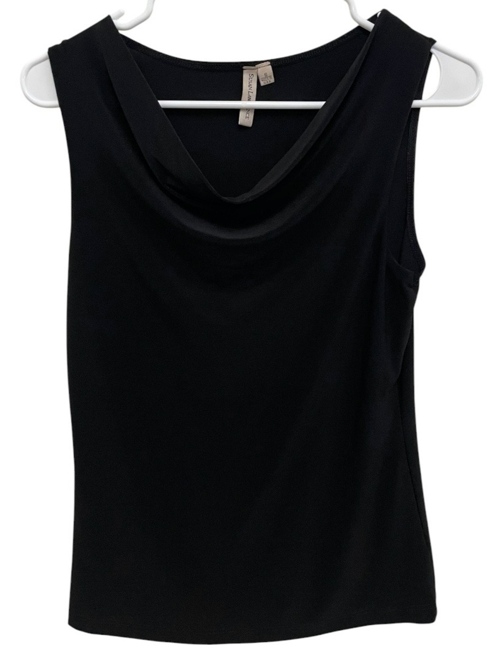 Susan lawrence cowl neck sleeveless tank black
